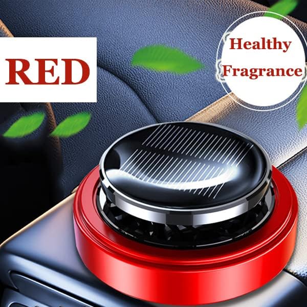 Solar Energy Powered Air Freshener Natural Essential Oil Diffuser Car Perfume Scent Fragrance Purifier Rotating Relieve