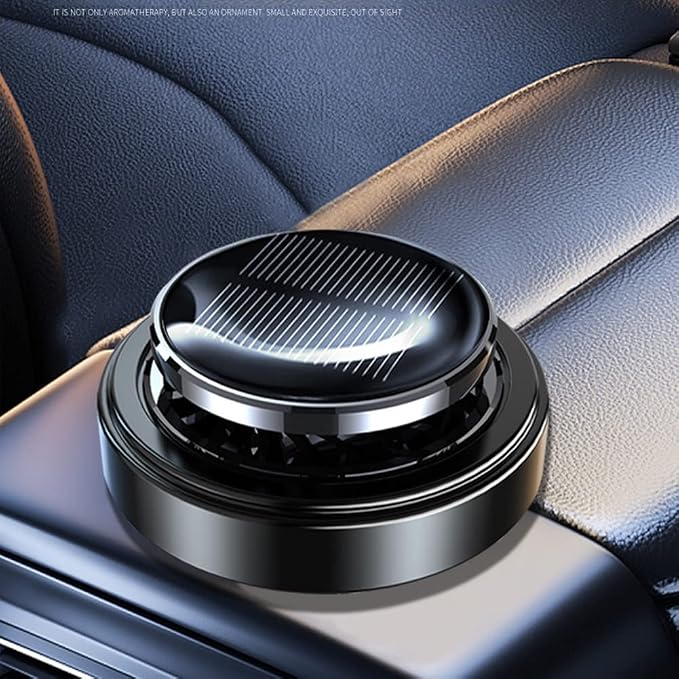 Solar Energy Powered Car Air Freshener Essential Oil Car Diffuser Perfume Scent Fragrance Air Purifier Rotating Relieve