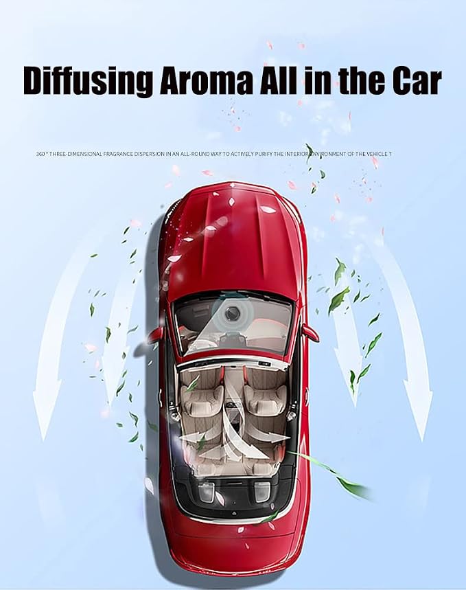 Solar Energy Powered Car Air Freshener Essential Oil Car Diffuser Perfume Scent Fragrance Air Purifier Rotating Relieve