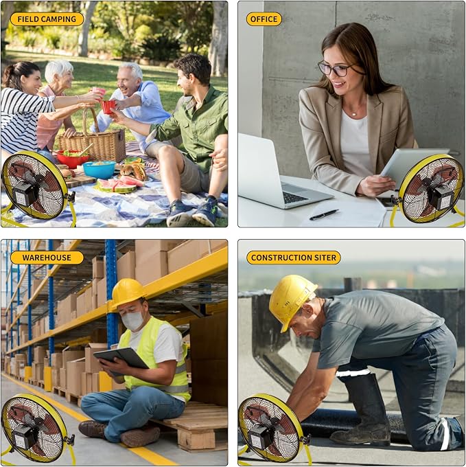 Solar Powered Fan, Battery Operated Outdoor Fan Can Running 5-24 Hours, Solar Fans For Shed,Home,Ouside,Camping,Solar fan
