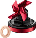 Solar-Powered Rotating Windmill Car Air Freshener - Aromatic Diffuser for Car Interior Dashboard Decor, Alloy & ABS Material
