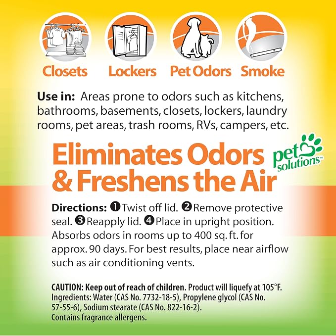 Solid Odor Absorber Eliminator for Home and Small Spaces, Citrus Scent, 14 Ounces Each, 12-Pack, alternate product view 5