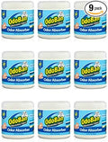 Solid Odor Absorber Eliminator for Home and Small Spaces, Fresh Linen Scent, 14 Ounces Each, 9-Pack in White.