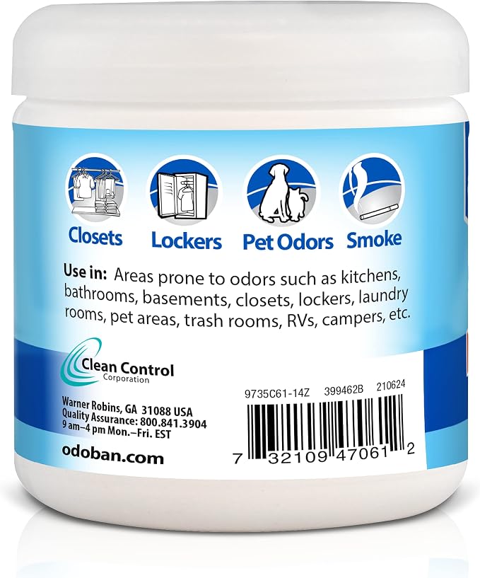 Solid Odor Absorber Eliminator for Home and Small Spaces, Fresh Linen Scent, 14 Ounces Each, 9-Pack in White., alternate view
