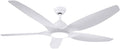 Solid Wood 60" White Ceiling Fans with Light and Remote, Modern, Noiseless Reversible DC Motor, Large Indoor, Kitchen