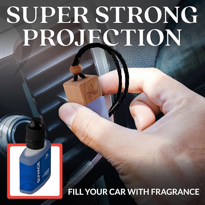 Solvère Gift Set with Refill Bottle | Automotive Air Fresheners with Solvère Fragrance | Strong Car Perfume | Odour