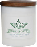 Soothing Eucalyptus Scented Candle, 16 oz comfort Relaxing Aromatherapy Candle, 2 Wick White Jar Soy Blend Wax, product image