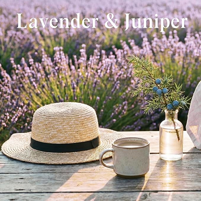 Soothing Lavender Scented Candle, Natural Soy Candles with 50+ Hour Burn, Soft Juniper Lavender Fragrance for Home, alternate