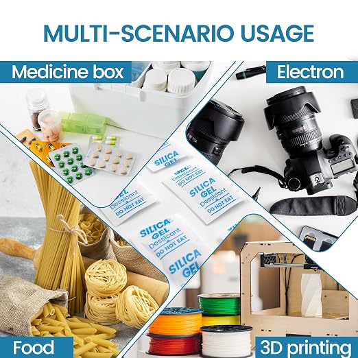 2000PCS 5g Silica Gel Packets, Moisture Absorbers Desiccant Packs for Storage, Clothes, Shoes