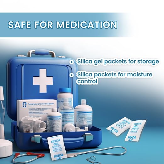 2000PCS 5g Silica Gel Packets, Moisture Absorbers Desiccant Packs for Storage, Clothes, Shoes