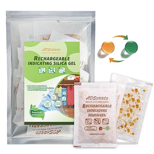5 Gram (50 Pack) Silica Gel Packets - Desiccant Packs for Storage, Moisture Absorbers for Food