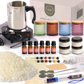 Soy Candle Making Kit with Wax Melter for Adults- Natural Soy Wax with Candle Making Supplies, 4 Jars& 4 Tins