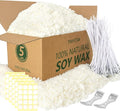 Soy Candle Wax for Candle Making 5 lbs Bag, Premium Natural Soy Wax Flakes, No additives and Pure, 100 Cotton