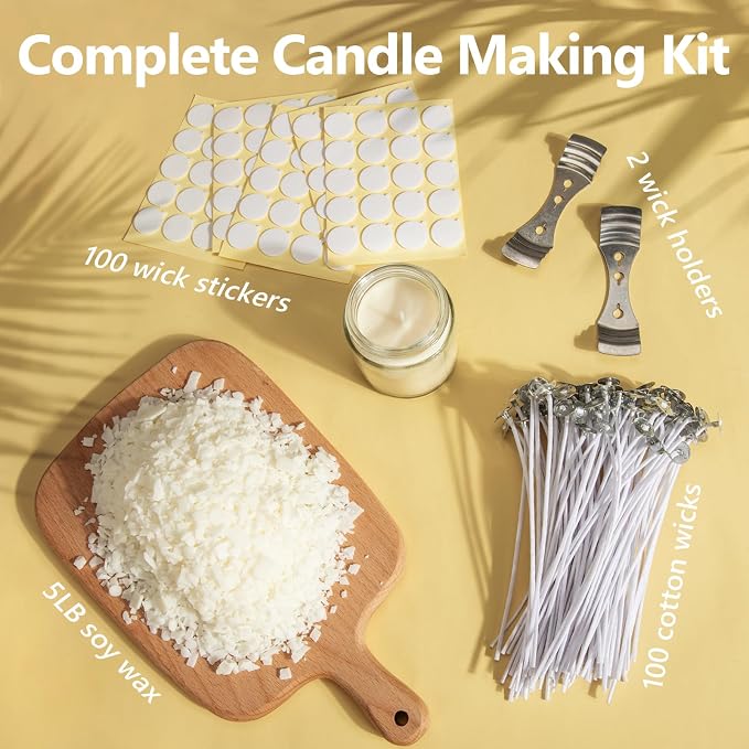Soy Candle Wax for Candle Making 5 lbs Bag, Premium Natural Soy Wax Flakes, No additives and Pure, 100 Cotton, alternate view