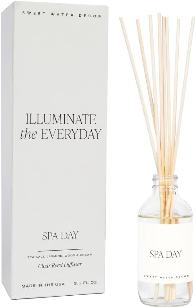 Spa Reed Diffuser Set - Sea Salt, Wood, and Cream Scented Reed Diffuser for Home, product image