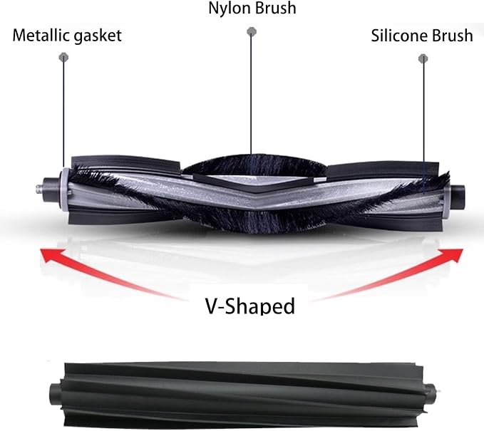 Spare Parts Accessories Kit Compatible With DEEBOT X2 Omni Vacuum Cleaner.1 Main Rubber Brush,1 Normal Main Brush,4