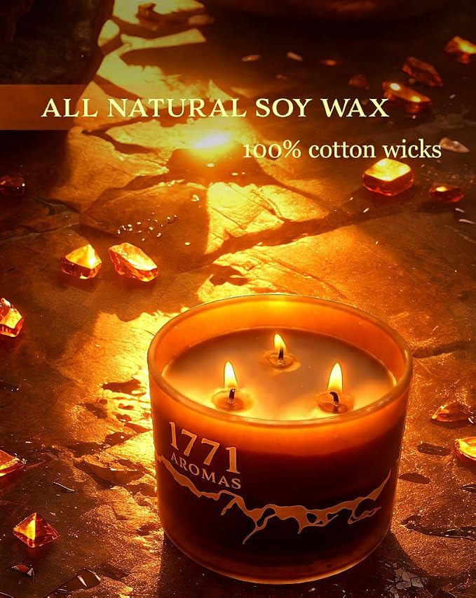 Sparkling Cola Scented Candles - 100% Natural Soy Wax - Large 3 Wick Jar Candle - Up to 50 Hours Burning Time, alternate