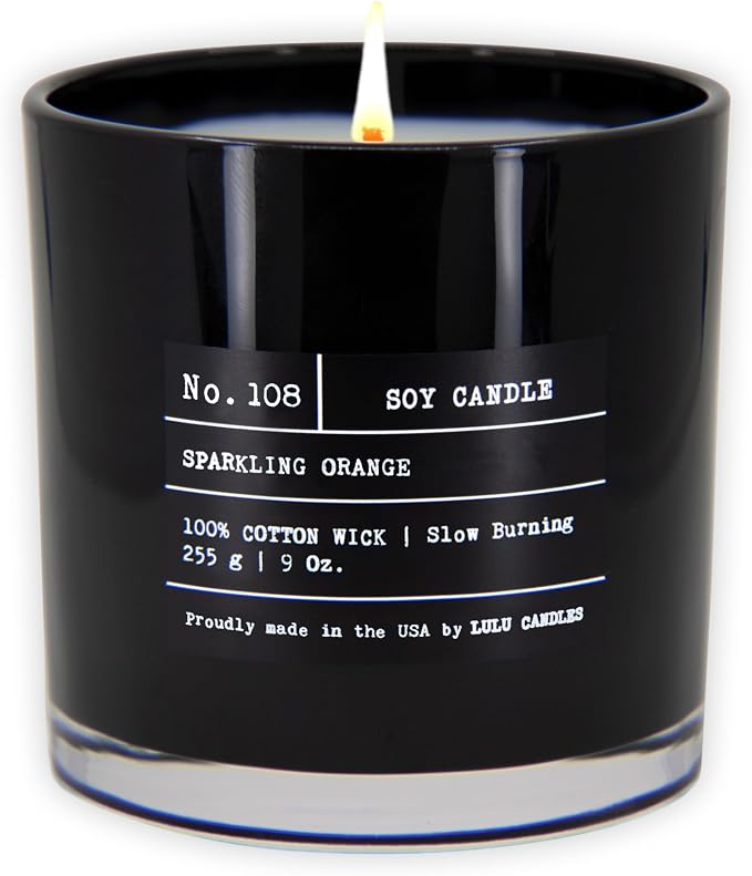 | Sparkling Orange | Luxury Scented Soy Jar Candle | Hand Poured in The USA | Highly Scented Long Lasting (9, product image