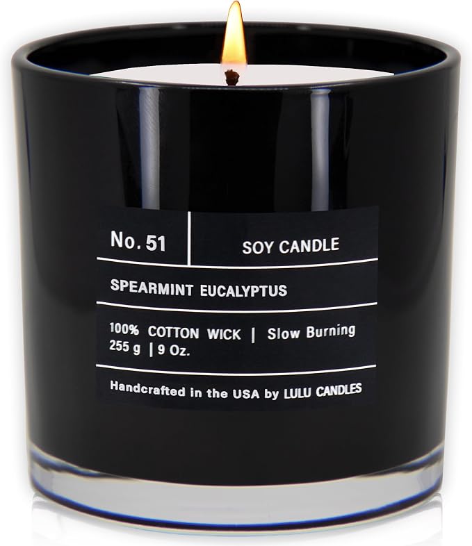 | Spearmint Eucalyptus | Luxury Scented Soy Jar Candle | Hand Poured in The USA | Highly Scented & Long, product image