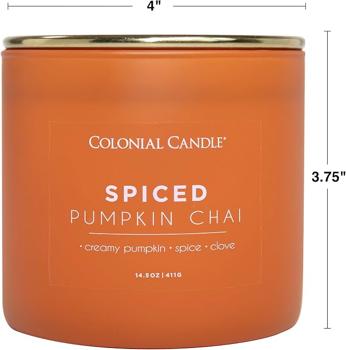 Spiced Pumpkin Chai Scented Jar Candle, Pop of Color Collection, 3 Wick, 14.5 oz - Up to 60 Hours Burn, alternate product