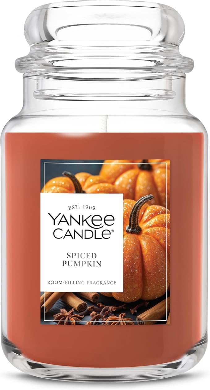 Spiced Pumpkin, Fall Scented Candle, 22oz Large Jar with up to 150 Hour Burn Time, Giftable, product image