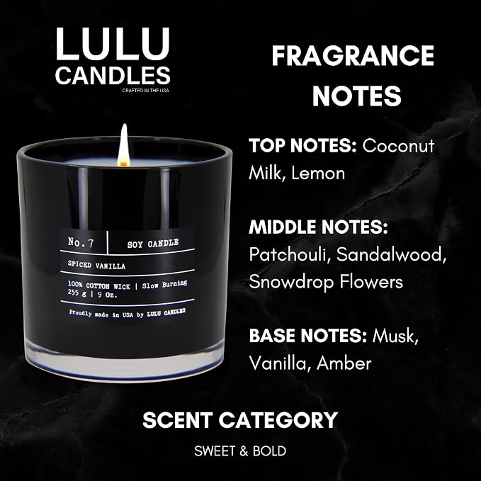 Spiced Vanilla | Luxury Scented Soy Jar Candle | Hand Poured in The USA | Highly Scented & Long Lasting (9 Oz.), alternate