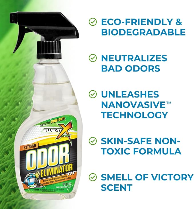 Sport Extreme Odor Spray - Multipurpose No-Wash Deodorizer - Ideal for Shoes and Gym Clothing - Victory Scent (16 fl oz)