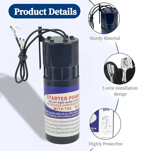 SPP6 Hard Start Capacitor Replacement 115V Thru 288VAC Hard Start kit for air Conditioner Units from