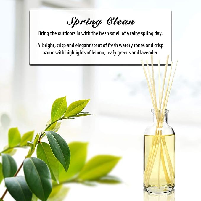 Spring Clean Reed Diffuser Oil Set | Fresh, Crisp Fragrance of Lemon, alternate product view 3