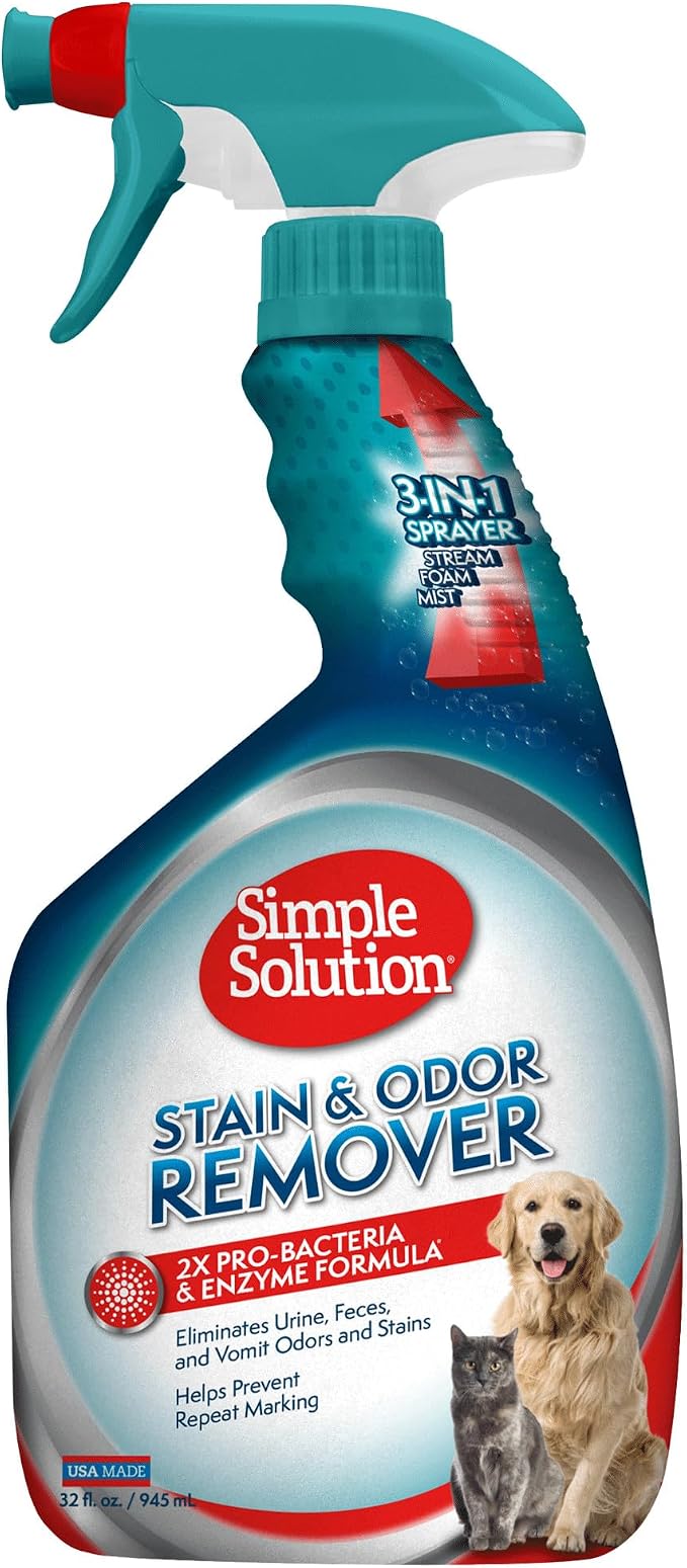 Stain & Odor Eliminator for Pets, Carpet Deodorizer, Enzyme Pet Odor Eliminator for Home, Stain Remover for Cat & Dog Pee