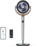 Standing Fan, 120°+120° Smart Oscillating Floor Fans with Wi-Fi/Voice Control, 90 ft Fan For Bedroom, DC Motor Quiet Fans