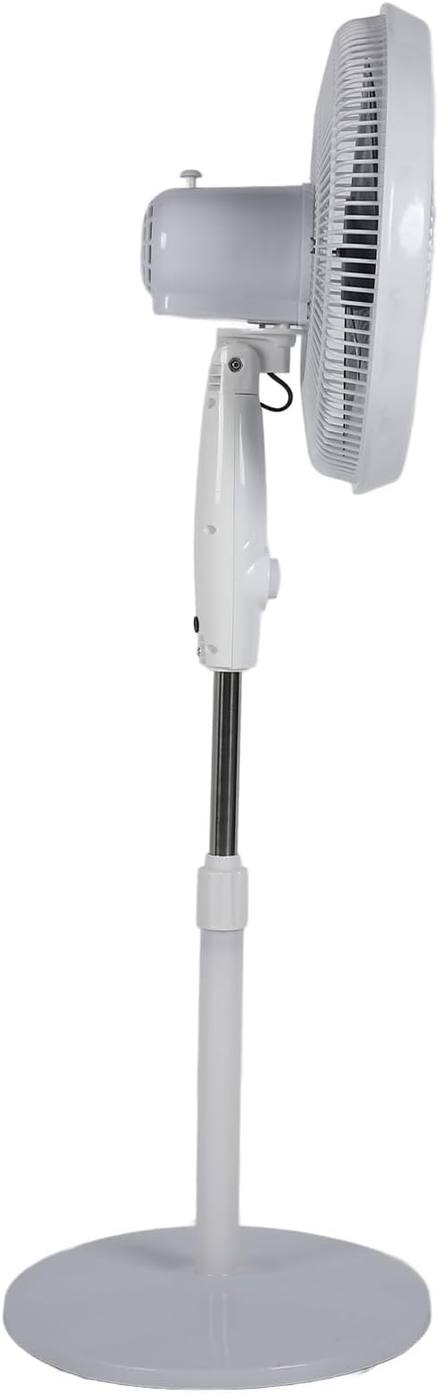 Standing Fan with Portable Solar Panel,Rechargeable Battery Operated Pedestal Fans 3 Speeds Quiet Floor Fan for Bedroom Home