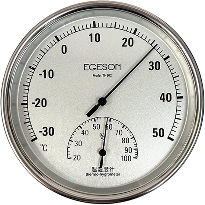 Steel Thermohygrometer Thermometers Hygrometer Round Shape For Measuring Temperature & Humidity In Indoor & Outdoor, product
