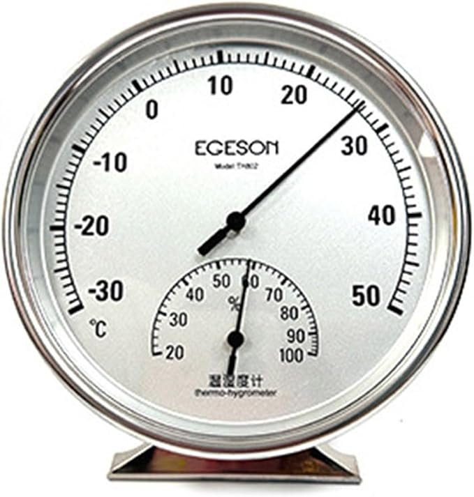 Steel Thermohygrometer Thermometers Hygrometer Round Shape For Measuring Temperature & Humidity In Indoor & Outdoor