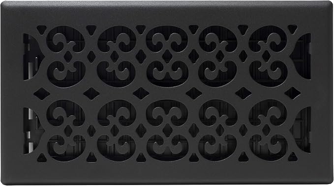 STH612 Classic Collection Floor Register, 6x12 Inches, Textured Black (Pack of 5), alternate product view 2