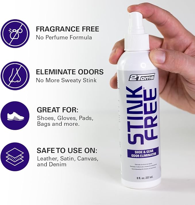 ® Shoe Odor Eliminator Spray, Removes Odors Caused by Sweat in Shoes, Sneakers, Cleats, Boots & Gear, 8 Ounces