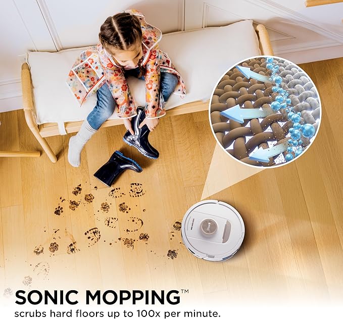 Stratos 2-in-1 Robot Vacuum & Mop with 25+ Hands-Free Features & NeverTouch Self-Cleaning Base, Precision Mapping, alternate