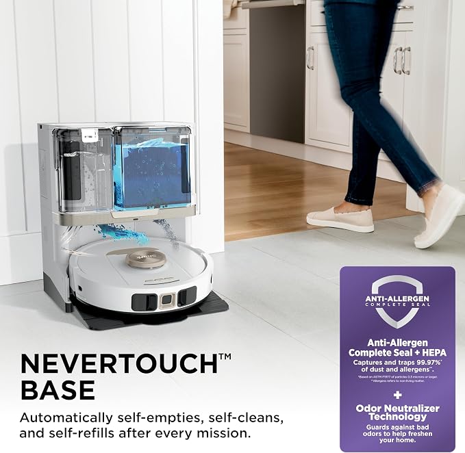 Stratos 2-in-1 Robot Vacuum & Mop with 25+ Hands-Free Features & NeverTouch Self-Cleaning Base, Precision Mapping, alternate