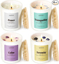 Stress Relief Candles Set for Women - 4 Pack Candles for Home Scented, 28 oz 200 Hour Burn, Aromatherapy Candle with