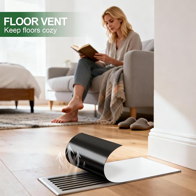 Strong Magnetic Vent Covers, 5.5" x 12" Magnetic Vent Cover for Wall and Air Registers, Heavy Duty Ceiling Vents Covers
