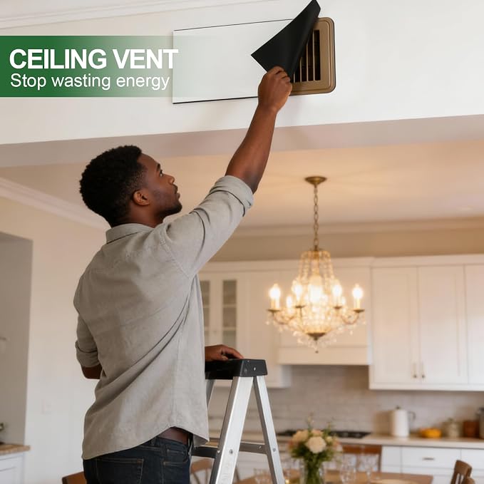 Strong Magnetic Vent Covers, 5.5" x 12" Magnetic Vent Cover for Wall and Air Registers, Heavy Duty Ceiling Vents Covers