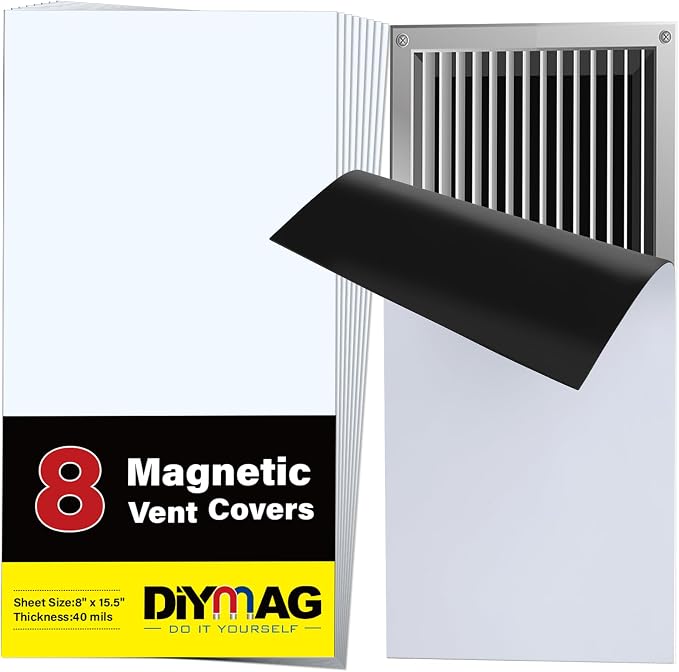 Strong Magnetic Vent Covers 8Pack, Magnets for Home Floor Standard Air Register, 8" x 15.5" Magnetics for Floors Wall and