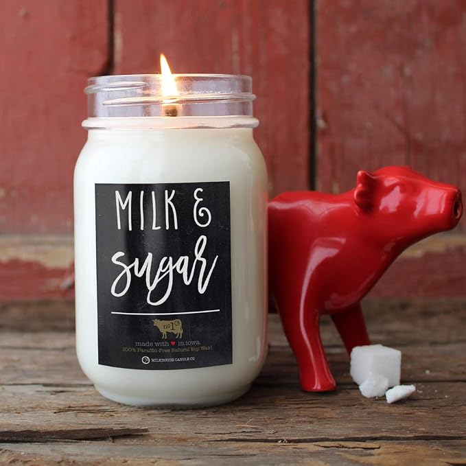 & Sugar - 26oz Beeswax and Soy Candles - Farmhouse Collection - 100% Natural, alternate product view 6