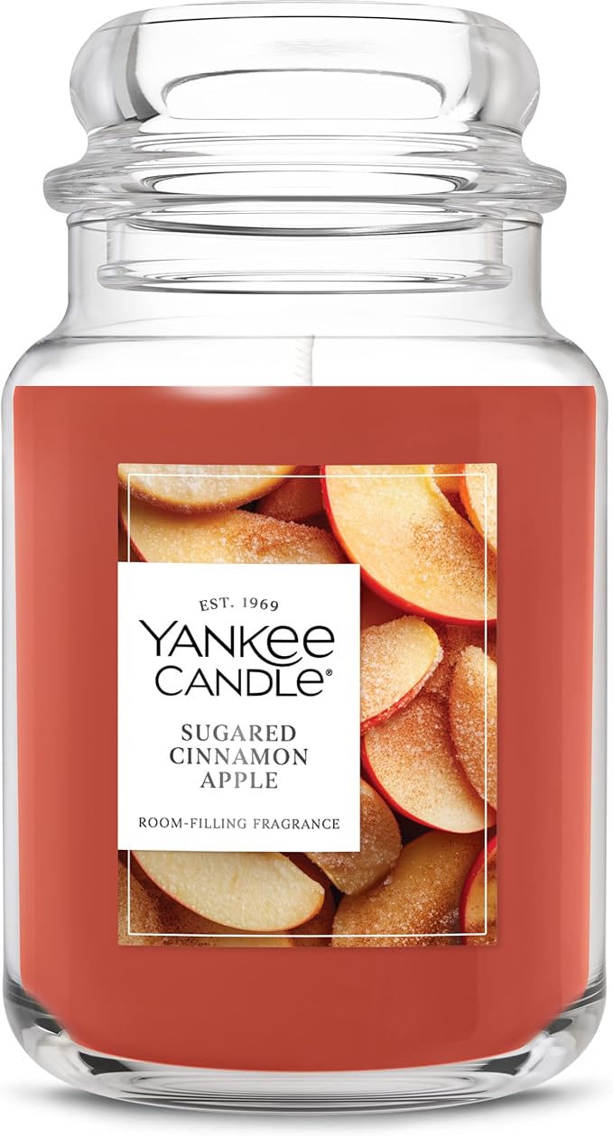 Sugared Cinnamon Apple, Scented Candle, 22oz Large Jar with up to 150 Hour Burn Time, Giftable, product image