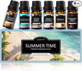 Summer Essential Oils for Diffusers for Home, 6X10ml Fragrance Oils Set, Aromatherapy Oils for Candles Making - Coconut