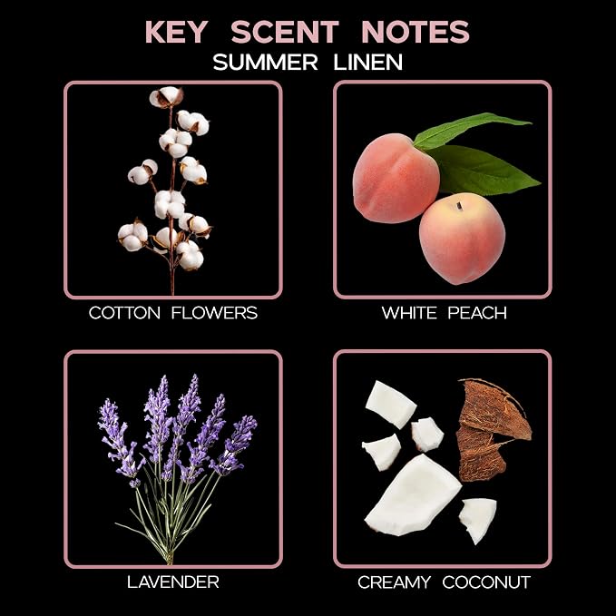Summer Linen Diffuser Oil - Luxury Essential Oils for Diffuser Refill & Air Freshener Room Spray, alternate product view 4