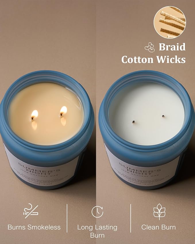 Summer's Night Scented Candles for Home, 19.4oz Large Natural Organic Soy Candles, 110 Hours Long Lasting, alternate product