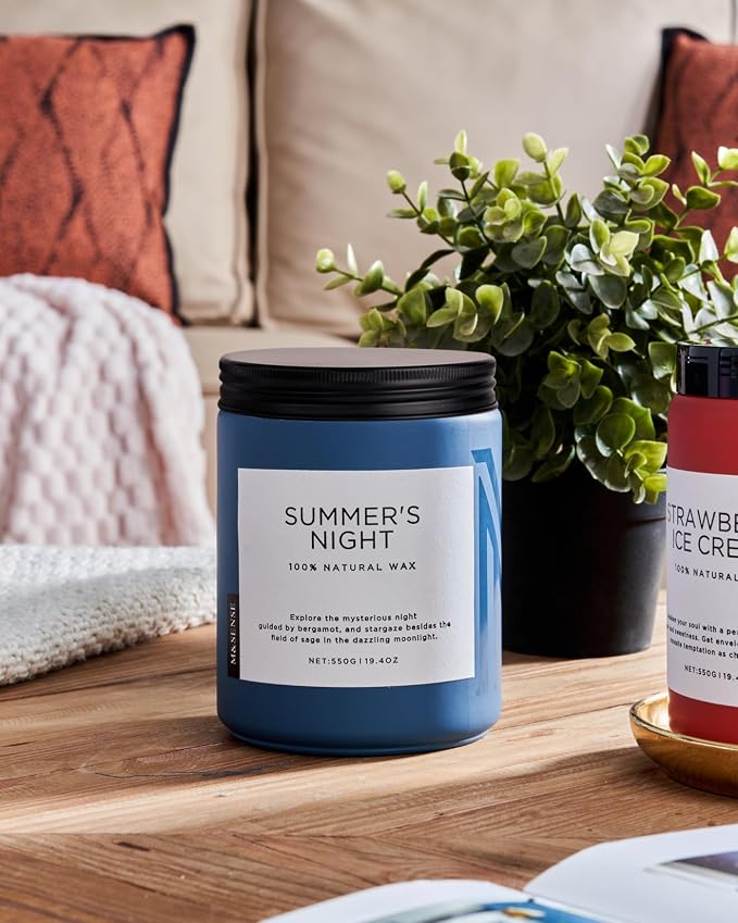 Summer's Night Scented Candles for Home, 19.4oz Large Natural Organic Soy Candles, 110 Hours Long Lasting, alternate product