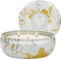 Sunkissed Citrus Scented Candles 12 oz,Large 3 Wick Soy Tin Candle, Over 40 Hour Burning Time, 100% Natural Vegan Wax