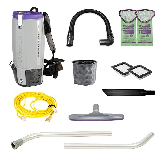 Super Coach Pro 10 Backpack Vacuum Commercial with 2 Piece Wand Tool Kit, 10 Quart, Corded,107304, product image
